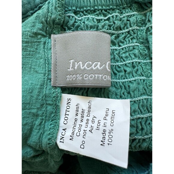 Inca Cottons Women Maxi Dress Babydoll Empire Waist Embroidered 1XL Boho Y2K - Picture 3 of 10